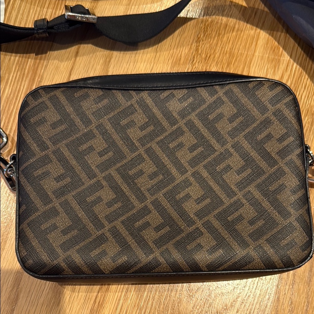 Fendi crossbody canvas and leather
